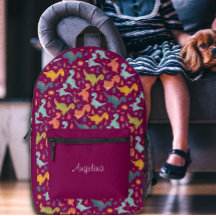 恐竜カラフルの漫画かわいいパターン赤の名前