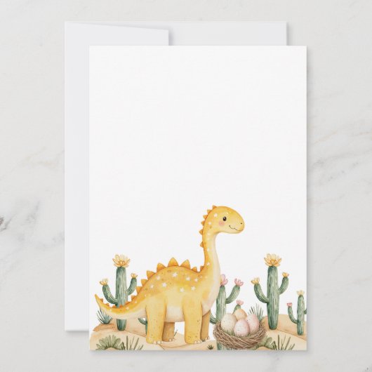 恐竜カラフルの第5回誕生日パーティー 招待状 (裏面)