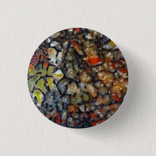 恐竜カラフルの骨 缶バッジ (正面)