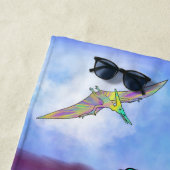 恐竜カラフルジュラ紀の景観名 ビーチタオル (インサイチュ)