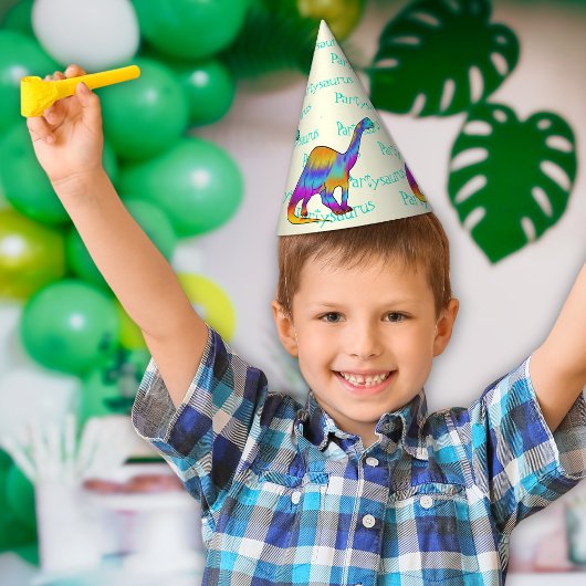 恐竜カラフルパルティサウルス誕生日パーティー パーティーハット