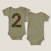 恐竜カラフルベビースイート (デザイン正面&裏面)