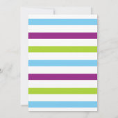 恐竜カラフル子供の誕生日パーティー 招待状 (裏面)