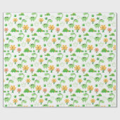 恐竜カラフル模様 ラッピングペーパー (フラット)