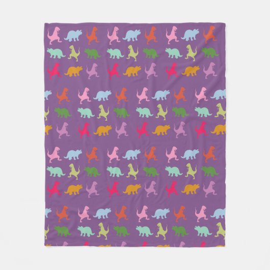 恐竜カラフル毛布 フリースブランケット (正面)