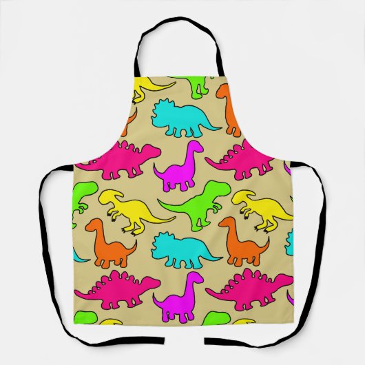 恐竜カラフル類 エプロン (正面)