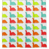 恐竜カラフル類 シャワーカーテン (正面)