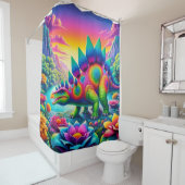 恐竜カラフル類 シャワーカーテン (インサイチュ)