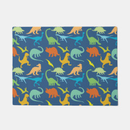 恐竜カラフル類 ドアマット