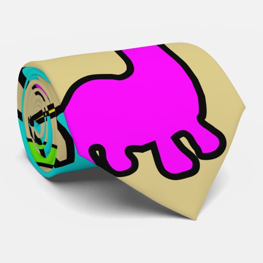 恐竜カラフル類 ネクタイ (ロール)