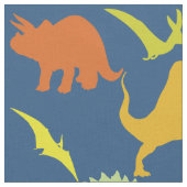 恐竜カラフル類 ファブリック (クローズアップ)