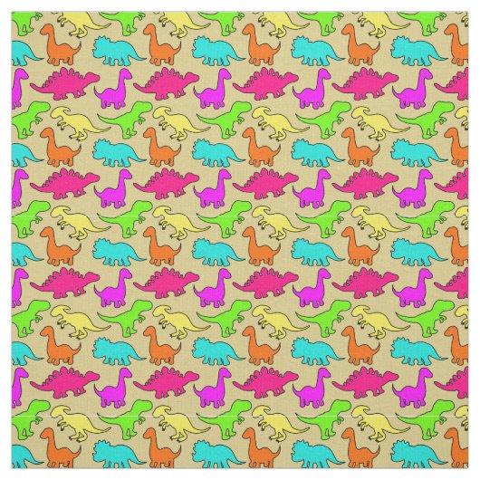 恐竜カラフル類 ファブリック (見本)