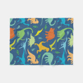 恐竜カラフル類 フリースブランケット (正面(横))