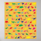 恐竜カラフル類 ポスター (正面)