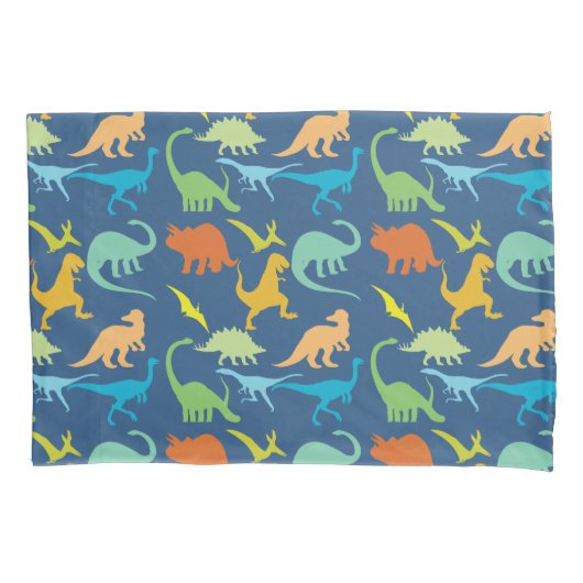 恐竜カラフル類 枕カバー (正面)