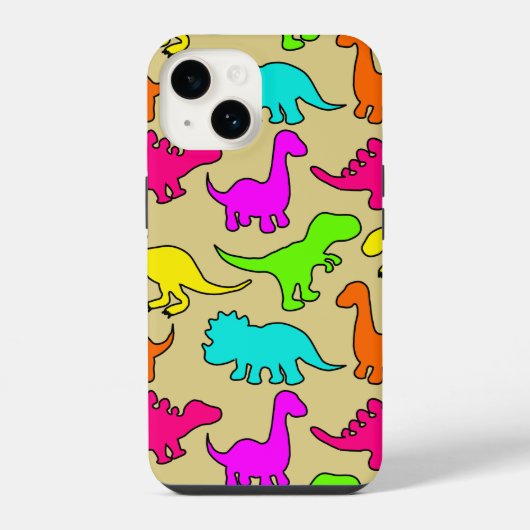 恐竜カラフル類 iPhoneケース (裏面)