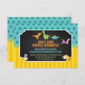 恐竜カード用ベビー図書 エンクロージャーカード (正面/裏面)