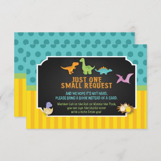 恐竜カード用ベビー図書 エンクロージャーカード (正面/裏面)