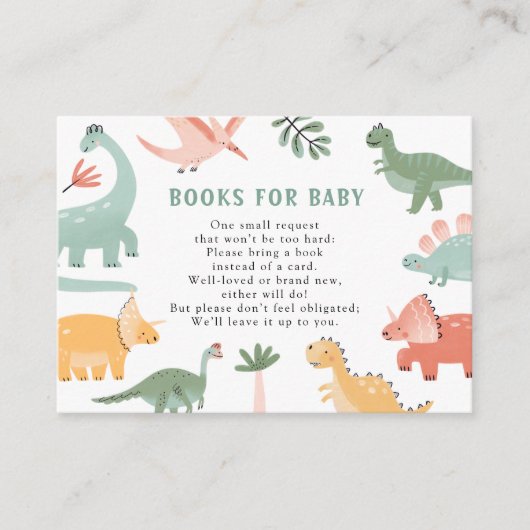 恐竜カード用ベビー本 エンクロージャーカード (正面)