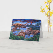 恐竜カード カード (黄色い花)