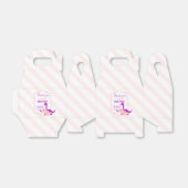 恐竜ガーリーピンクありがとうパーティー フェイバーボックス (折り畳みなし)