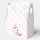 恐竜ガーリーピンクの誕生日パーティー フェイバーボックス (オープン)