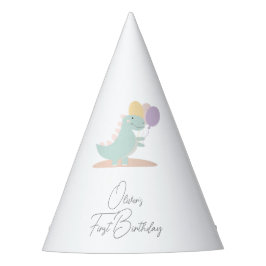 恐竜ガーリーピンク青薄紫誕生会 パーティーハット