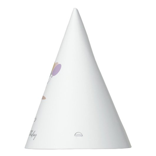 恐竜ガーリーピンク青薄紫誕生会 パーティーハット (右)