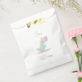 恐竜ガーリーピンク青薄紫誕生会 フェイバーバッグ (封をした状態)