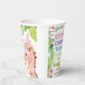 恐竜ガールズピンクバースデーパーティー紙カップ 紙コップ (右)