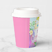 恐竜ガールズフローラグリッター誕生日 紙コップ (右)