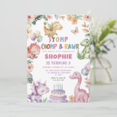 恐竜ガールディーノバースデーパーティー 招待状 (スタンド正面)