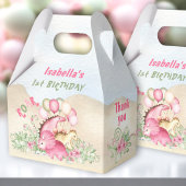 恐竜ガールパステルピンクグリーンの誕生日 フェイバーボックス