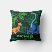 恐竜キッズディノジュラシックトレックスボーイカスタマイズ クッション (裏面)