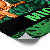 恐竜キッズディノジュラシックトレックスボーイカスタマイズ ポスター (角)