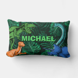 恐竜キッズディノジュラシックトレックスボーイパーソナライズされた ランバークッション