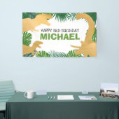 恐竜キッズディノジュラシックトレックスボーイ誕生日 横断幕 (トレードショー)