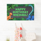 恐竜キッズディノジュラシックトレックスボーイ誕生日 横断幕 (インサイチュ)