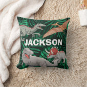 恐竜キッズディノトレックスプリヒストリックボーイカスタム クッション (ブランケット)