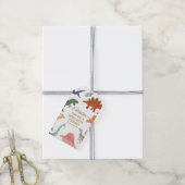 恐竜キッズバレンタインデー ギフトタグ (より糸付き)