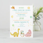 恐竜キッズ 3歳の誕生日 招待状 (スタンド正面)