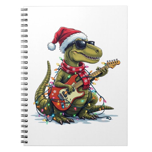 恐竜ギタープレーヤークリスマス ノートブック (正面)