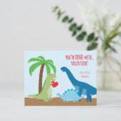 恐竜クラスのバレンタインカード – Tレックス シーズンポストカード (スタンド正面)