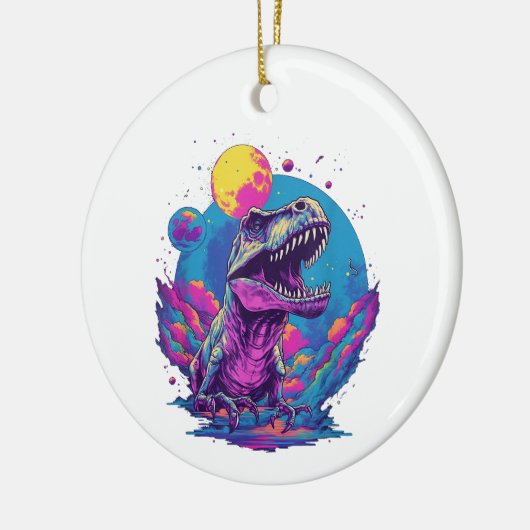 恐竜クリスマスツリーバッファロープレイドトレックス恐竜Chr セラミックオーナメント (左)