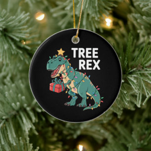 恐竜クリスマスツリーレックスパジャマクリスマスライト セラミックオーナメント