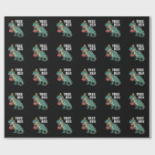 恐竜クリスマスツリーレックスパジャマクリスマスライト ラッピングペーパー (フラット)