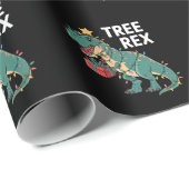 恐竜クリスマスツリーレックスパジャマクリスマスライト ラッピングペーパー (ロールコーナー)