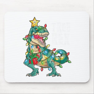 恐竜クリスマスツリーレックスパジャマスメンボーイズクリスマス マウスパッド