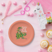 恐竜クリスマスツリーレックスメンズボーイズキッズ ペーパープレート (パーティー)