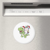 恐竜クリスマスユニコーン冬Tレックスディノ マグネット (インサイチュ (食洗機))